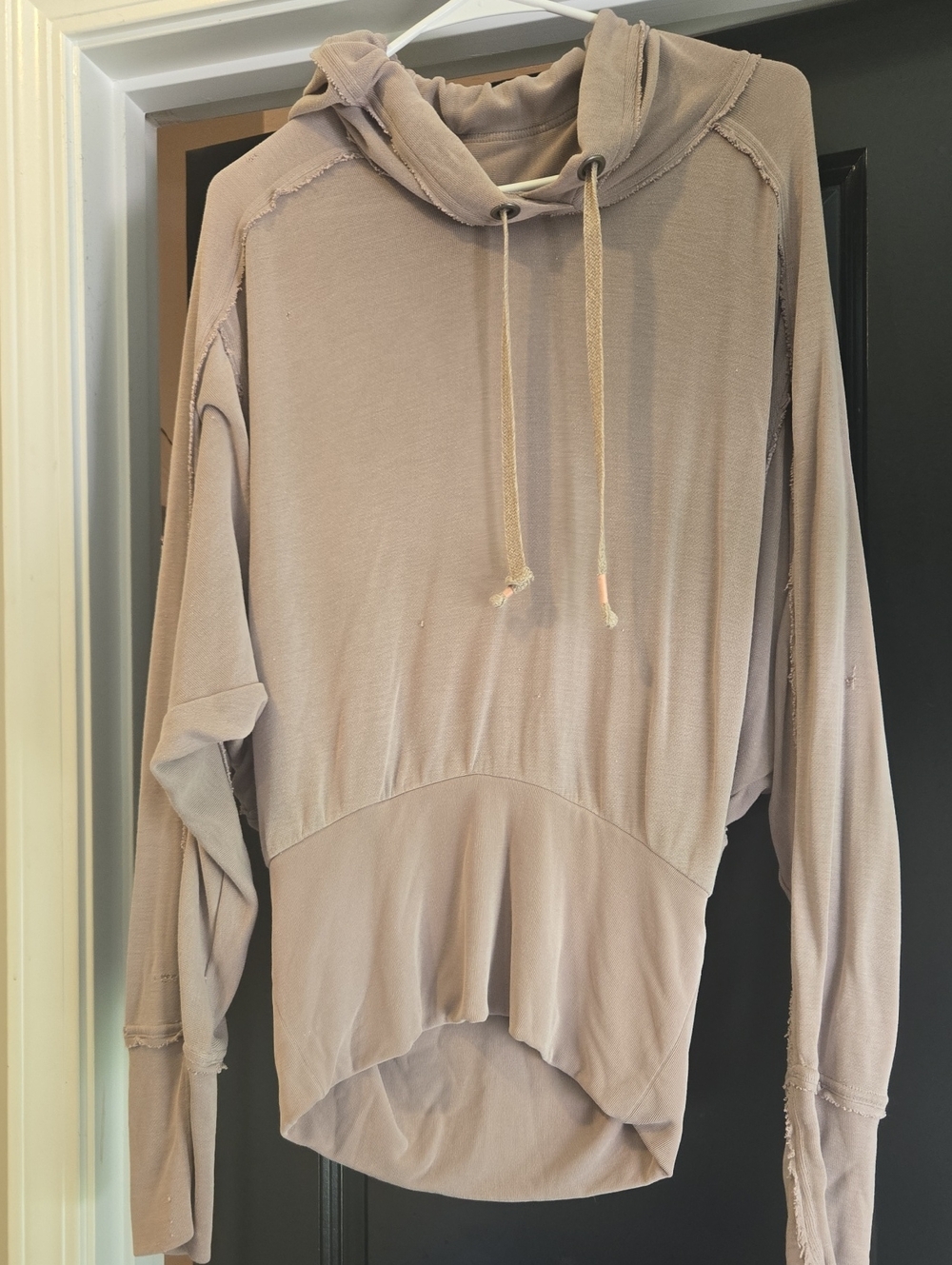 FP Movement by Free People Taupe Hooded Long Sleeve Top